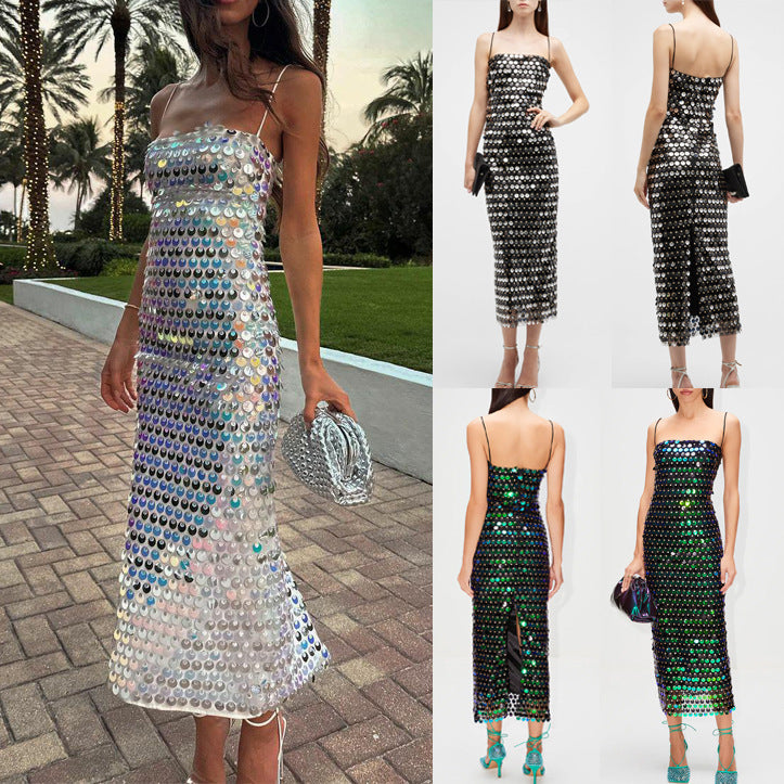 Women's Sequin Irregular Dress