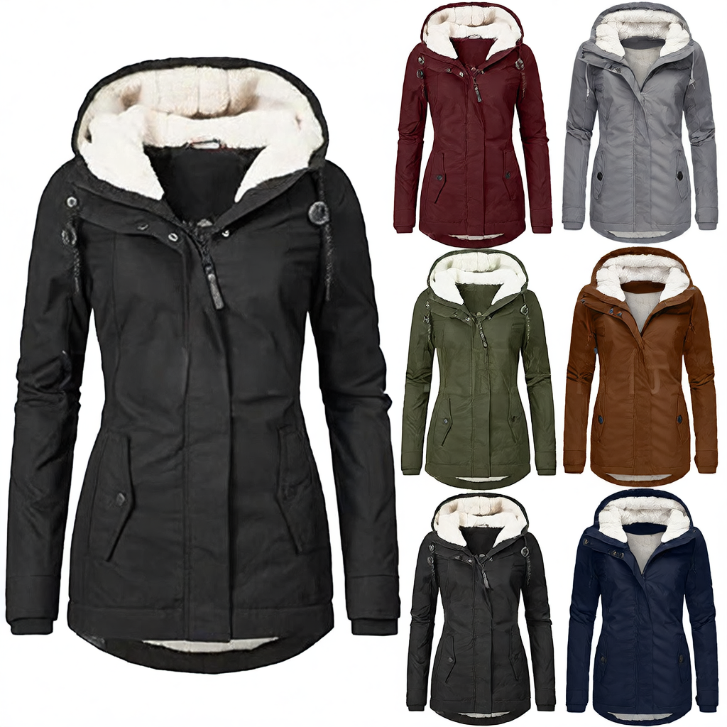 Thickened Hooded Cotton Jacket for Women