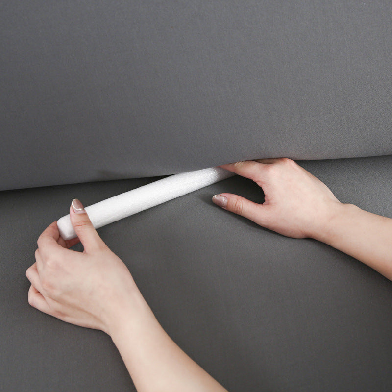 Elastic solid color sofa cover full coverage dust protection