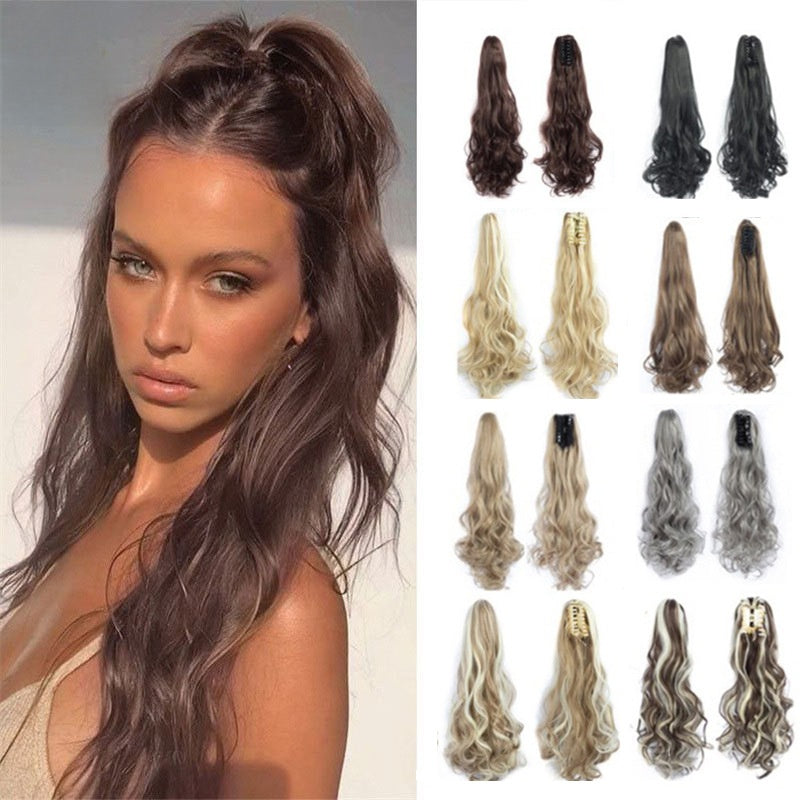 Synthetic hair ponytail