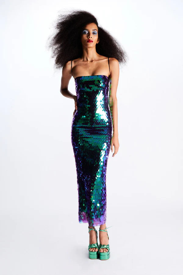 Women's Sequin Irregular Dress