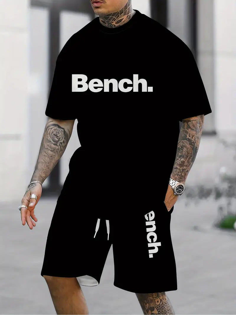 Men's Casual Short Sleeve Letter Print T-Shirt