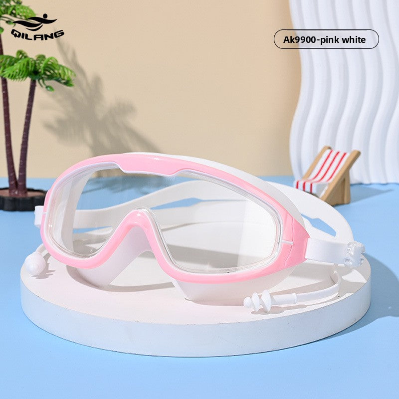 Anti-Fog Swimming Goggles with Earplugs