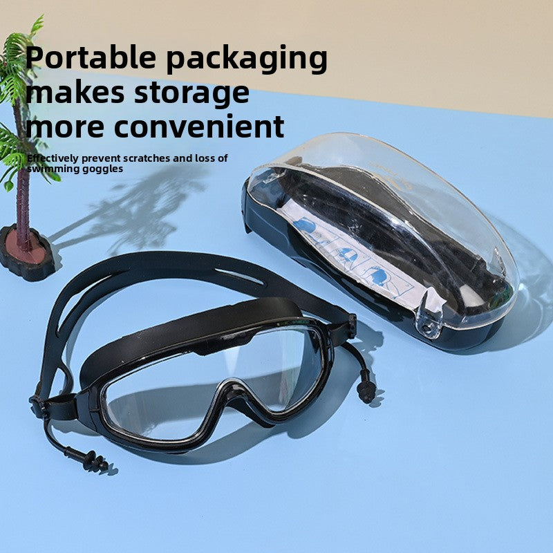 Anti-Fog Swimming Goggles with Earplugs