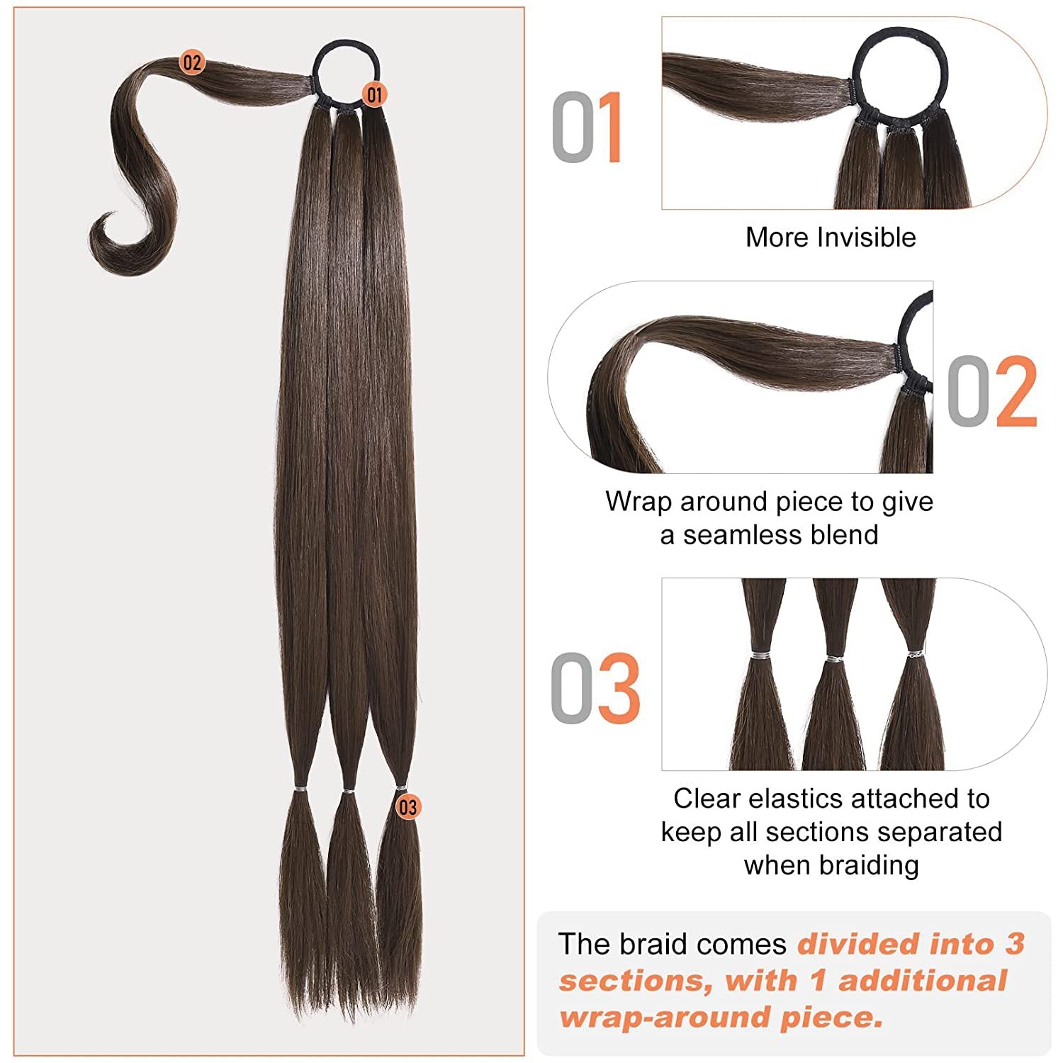 Synthetic Wig Ponytail for Women with Heat-Resistant Fiber