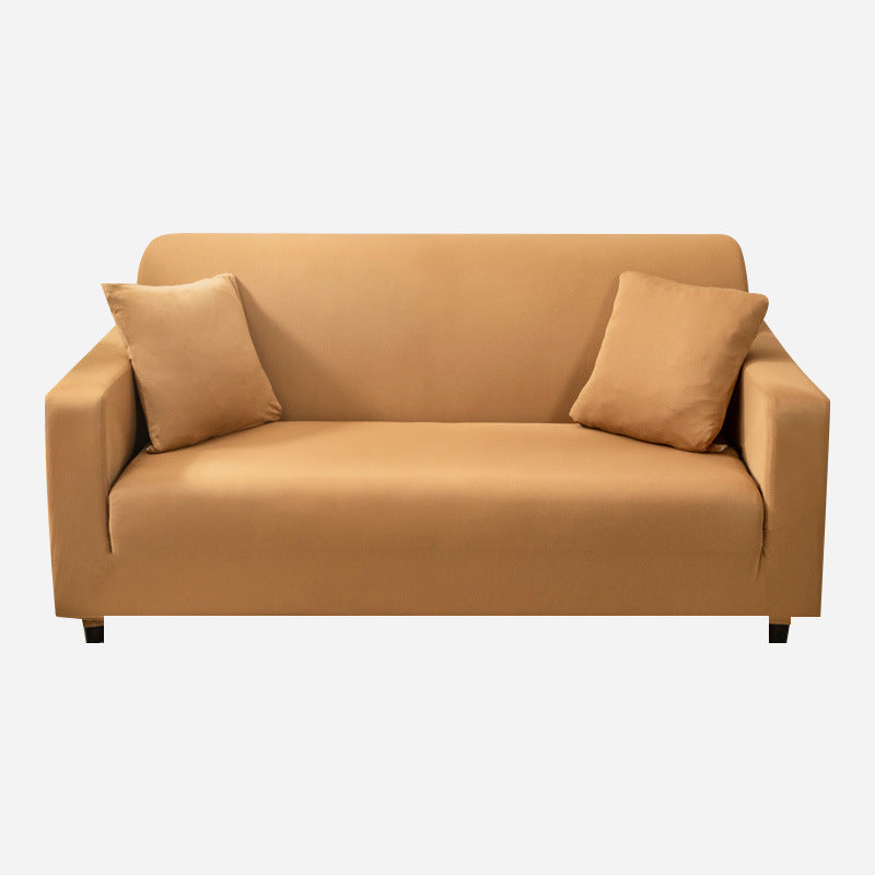 Elastic solid color sofa cover full coverage dust protection