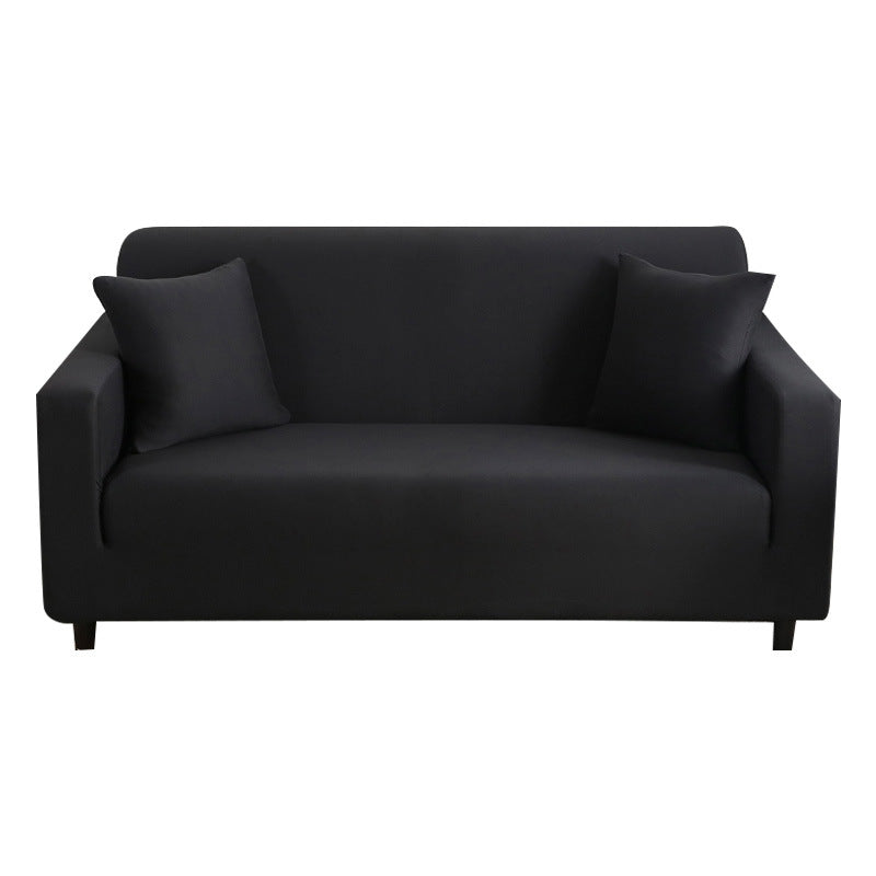 Elastic solid color sofa cover full coverage dust protection