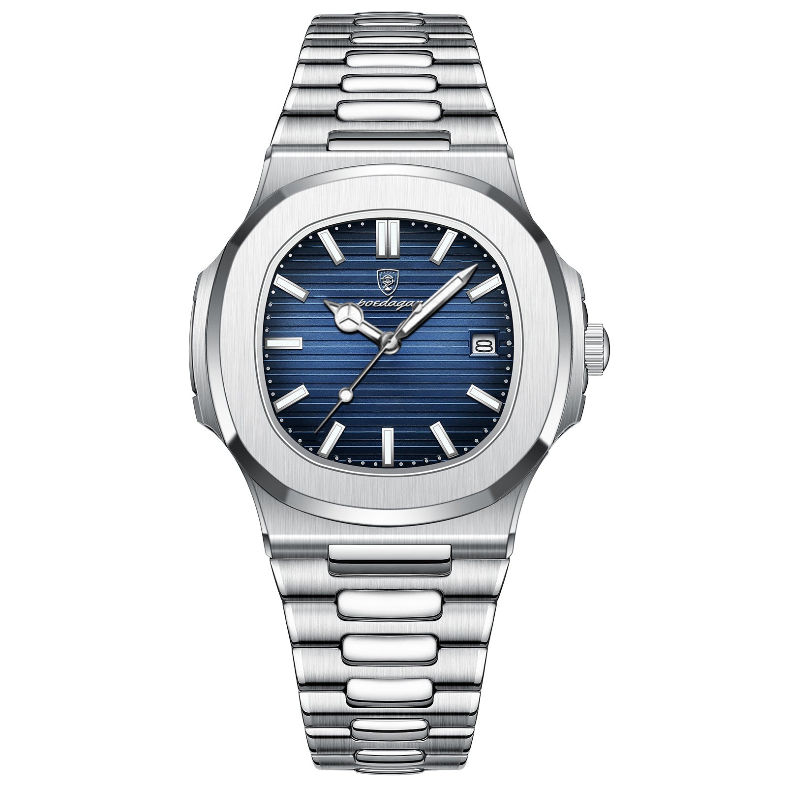 Ultra-Thin Waterproof Men's Quartz Watch with Stainless Steel Strap