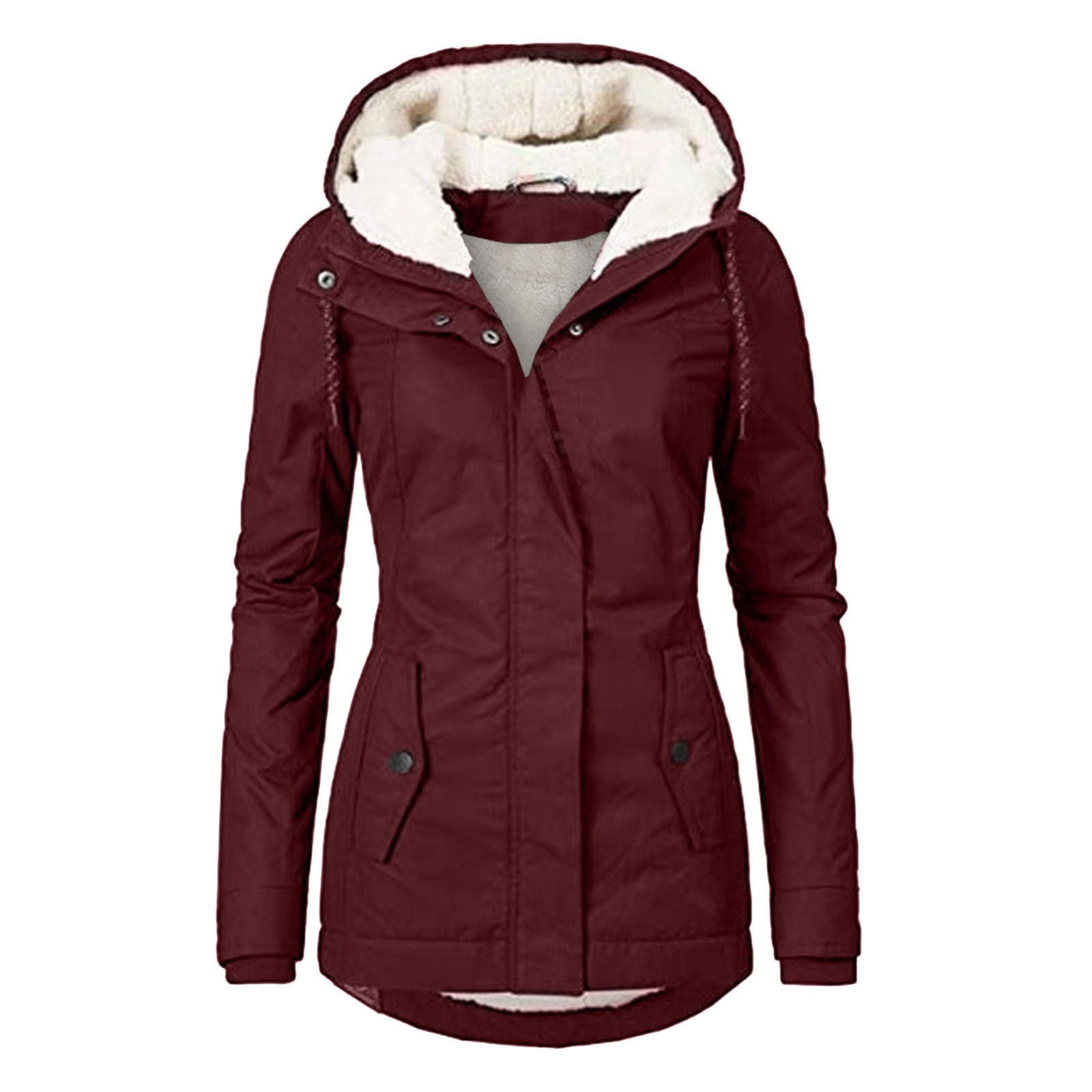 Thickened Hooded Cotton Jacket for Women