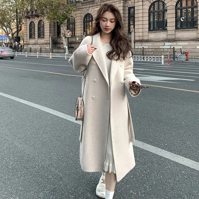 Women's Loose Mid-Length Woolen Coat
