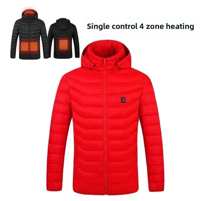 Single control, double control, four control electric heating cotton coat