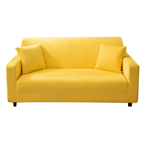 Elastic solid color sofa cover full coverage dust protection