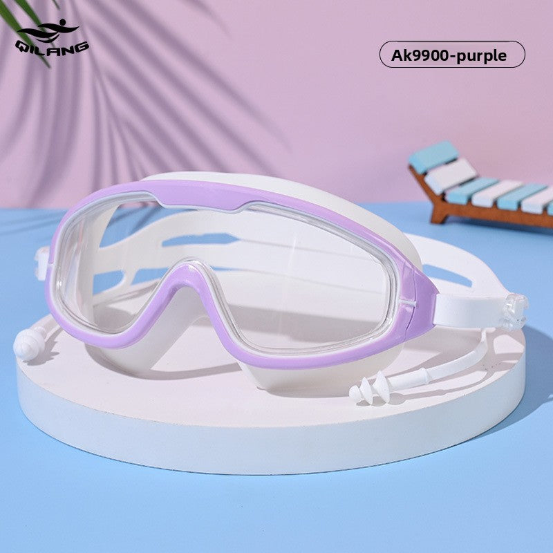 Anti-Fog Swimming Goggles with Earplugs