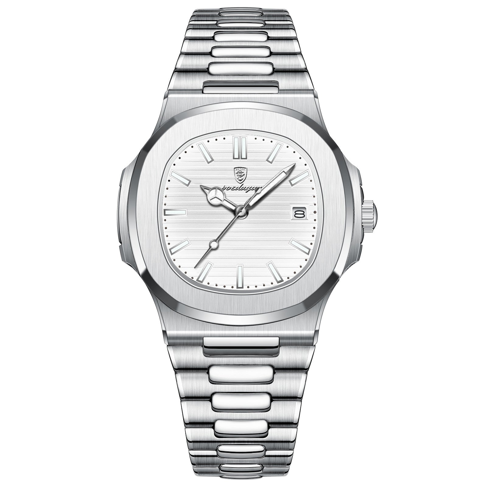 Ultra-Thin Waterproof Men's Quartz Watch with Stainless Steel Strap