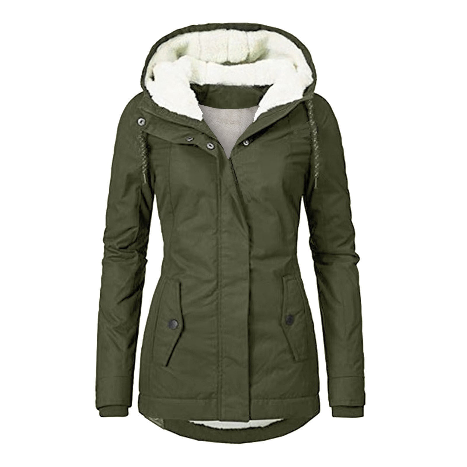 Thickened Hooded Cotton Jacket for Women