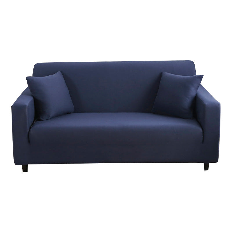 Elastic solid color sofa cover full coverage dust protection