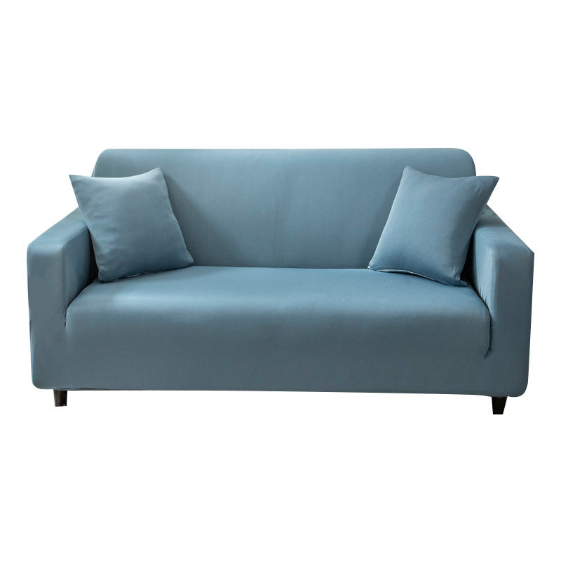 Elastic solid color sofa cover full coverage dust protection