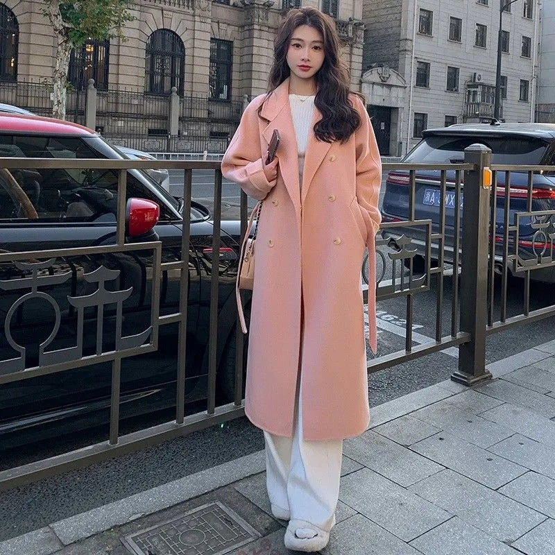Women's Loose Mid-Length Woolen Coat