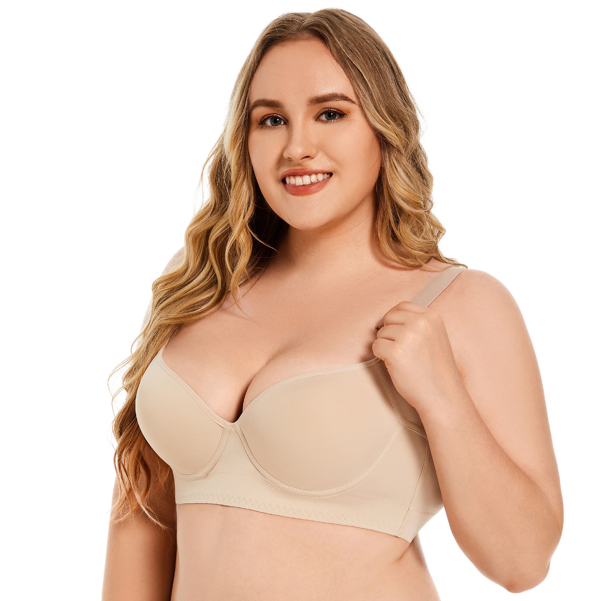 Seamless Push-Up Bra with Steel Ring Support