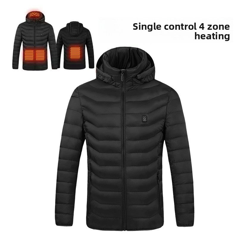 Single control, double control, four control electric heating cotton coat